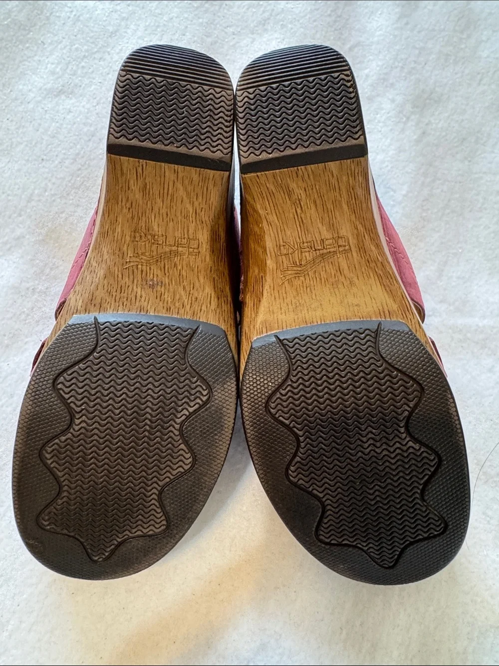 Dansko Lavendar Leather Slide Sandals Floral Cutout Comfort Clogs 38 7.5/8
